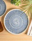 Merritt Designs Tribal Blue 10.75 inch Melamine Dinner Plate