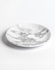 Merritt Designs White Marble 8.5 inch melamine salad plate