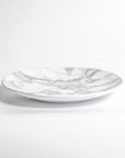 Merritt Designs White Marble 11 inch Round Melamine Dinner Plate