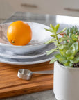 Merritt Designs White Marble Melamine 8 inch Round Salad Bowl