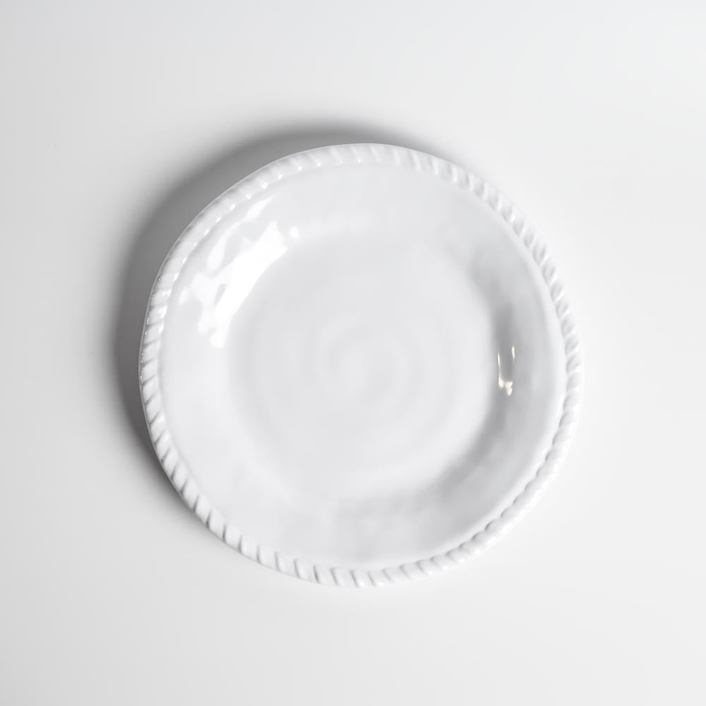 Merritt Designs White Rope 8 inch Melamine Salad Plate