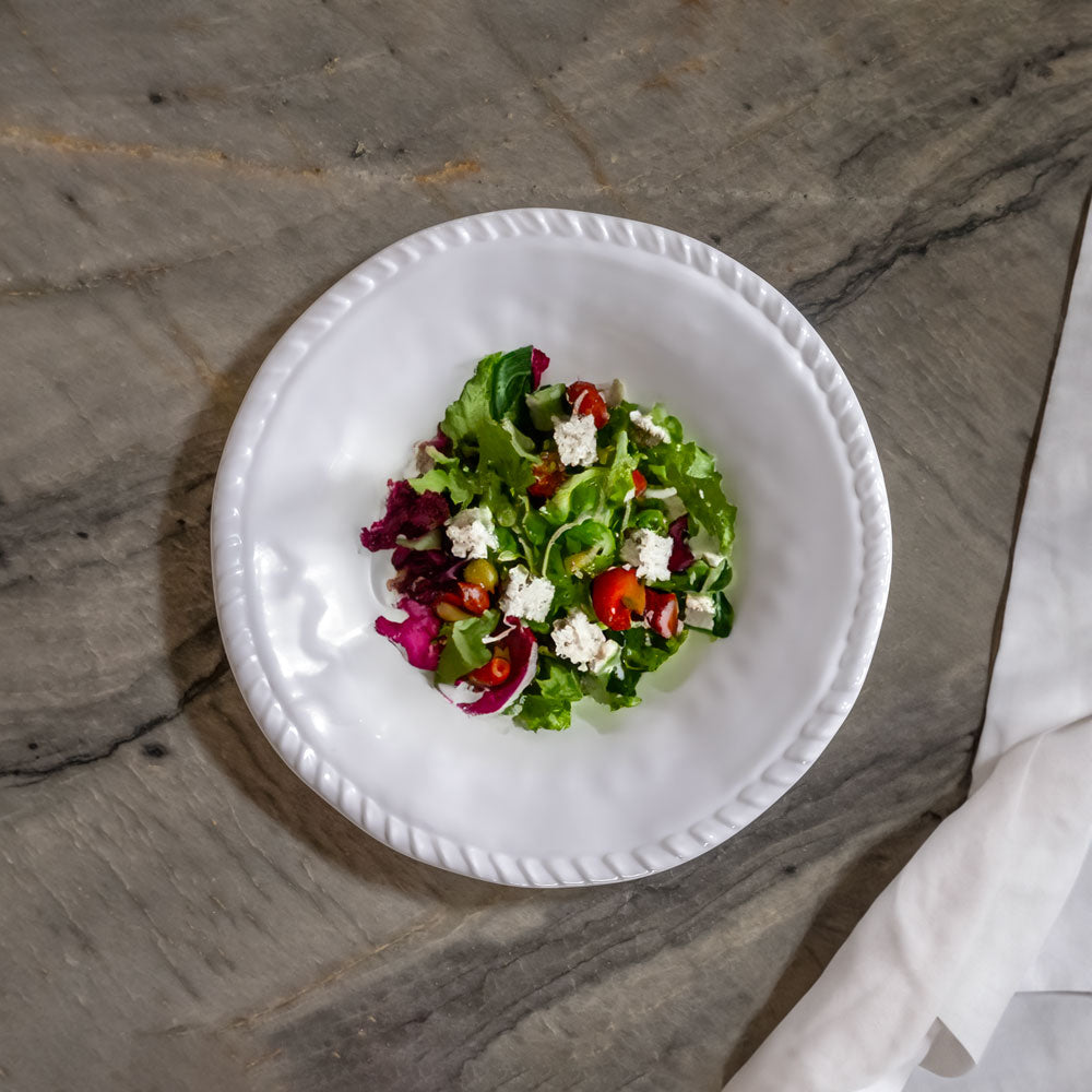 Merritt Designs White Rope 8 inch Melamine Salad Plate