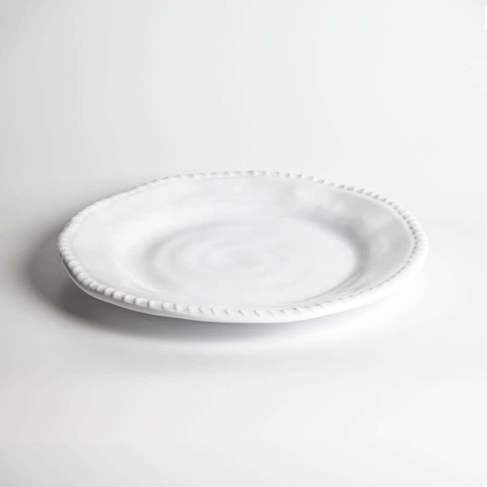 Merritt Designs White Rope 11 inch Melamine Dinner Plate