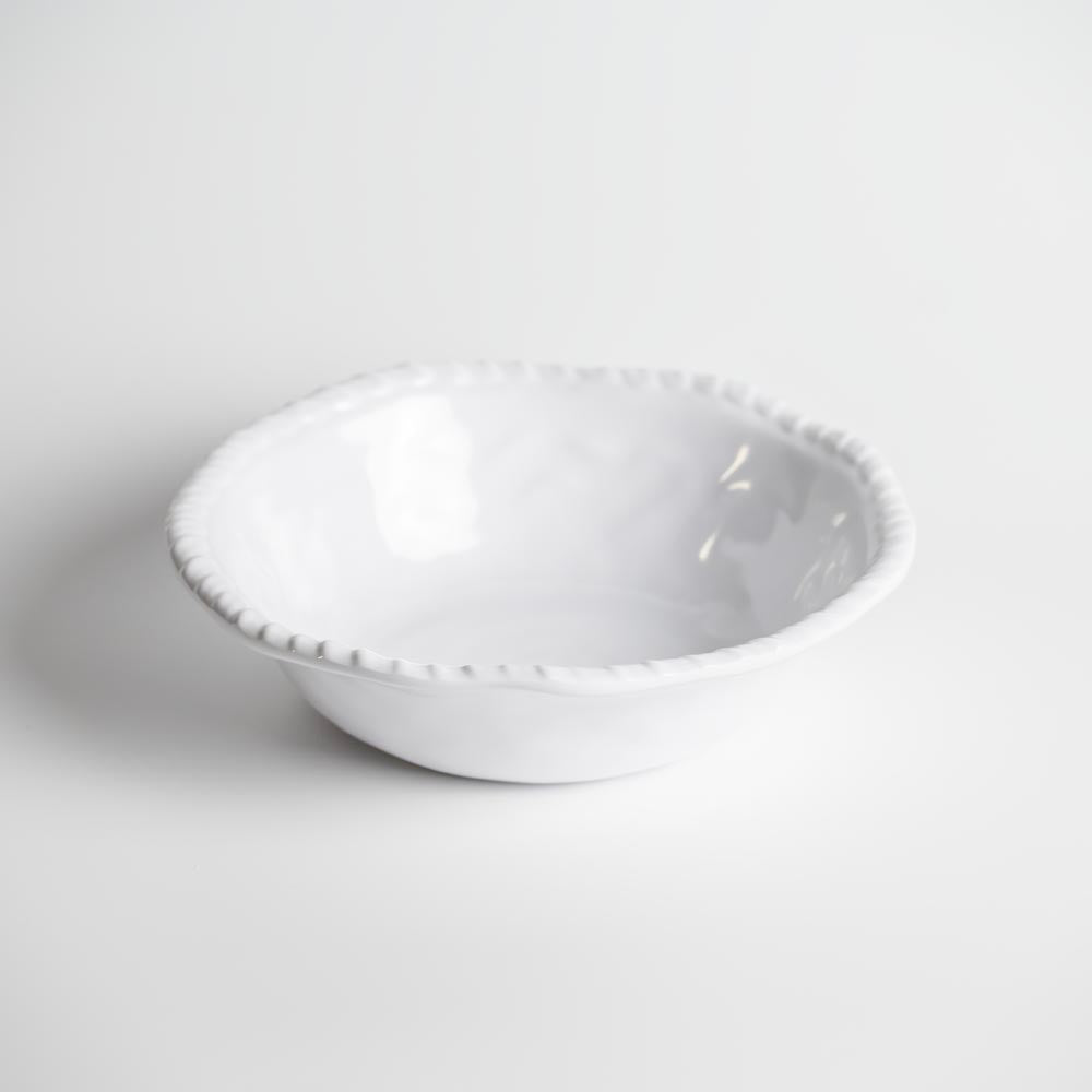 Merritt Designs White Rope 8 inch Melamine Salad Bowl