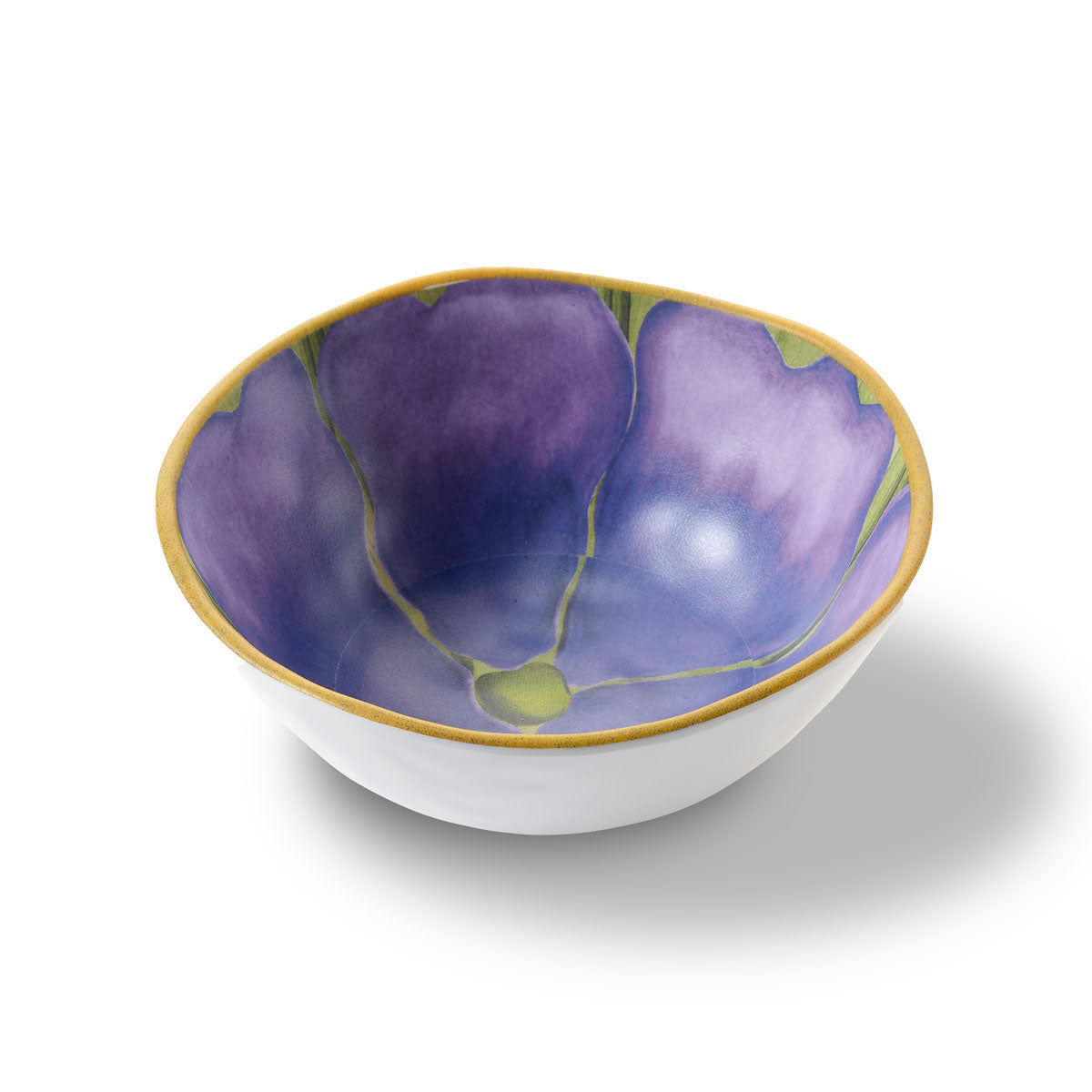 Merritt Designs Botanic Garden 5.5 inch Purple Melamine Dipping Bowl 