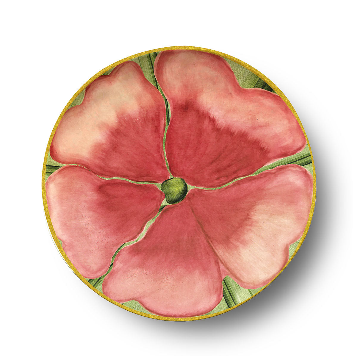 Merritt Designs Botanic Garden 8.5 inch Pink Melamine Salad Plate