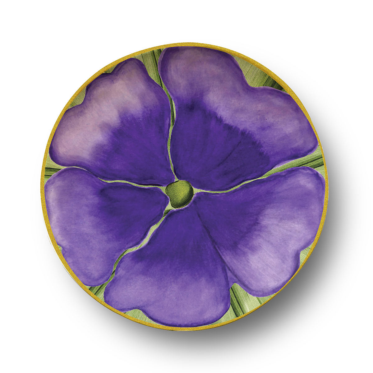 Merritt Designs Botanic Garden 8.5 inch Purple Melamine Salad Plate