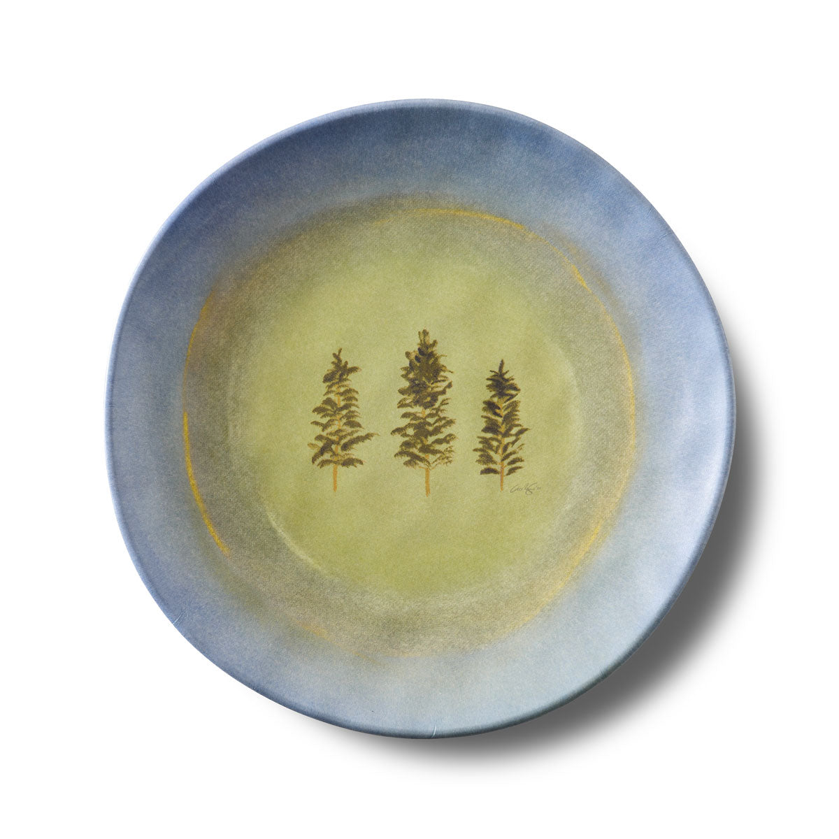 Merritt Designs Lakeside 8.5 inch Trees Melamine Salad Plate