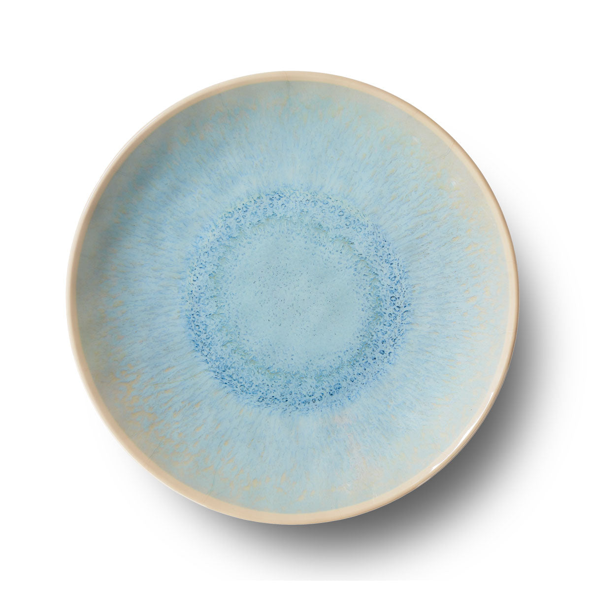 Merritt Designs Reactive Glaze Blue 11 inch Melamine Dinner Plate
