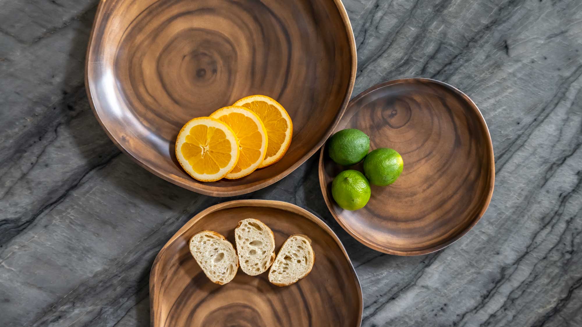 Merritt Designs Sequoia Wood Melamine Dinnerware Collection