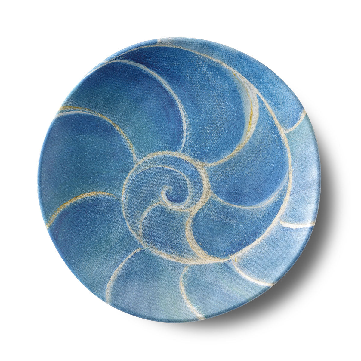 Merritt Designs Shoreline 8.5 inch Water Nautilus Melamine Salad Plate