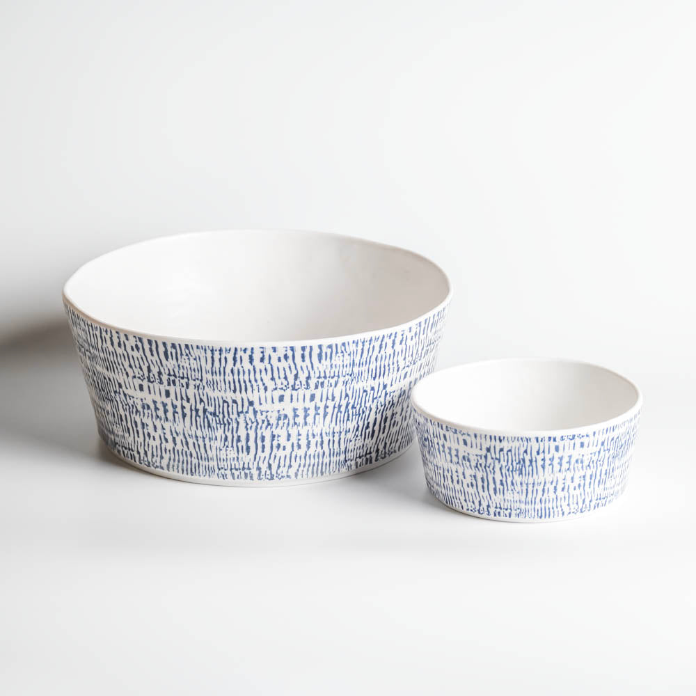 Merritt Designs Tribal Blue Melamine Bowls