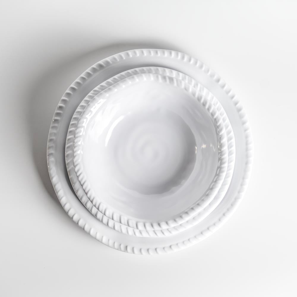 Merritt Designs White Rope Melamine Dinnerware Collection