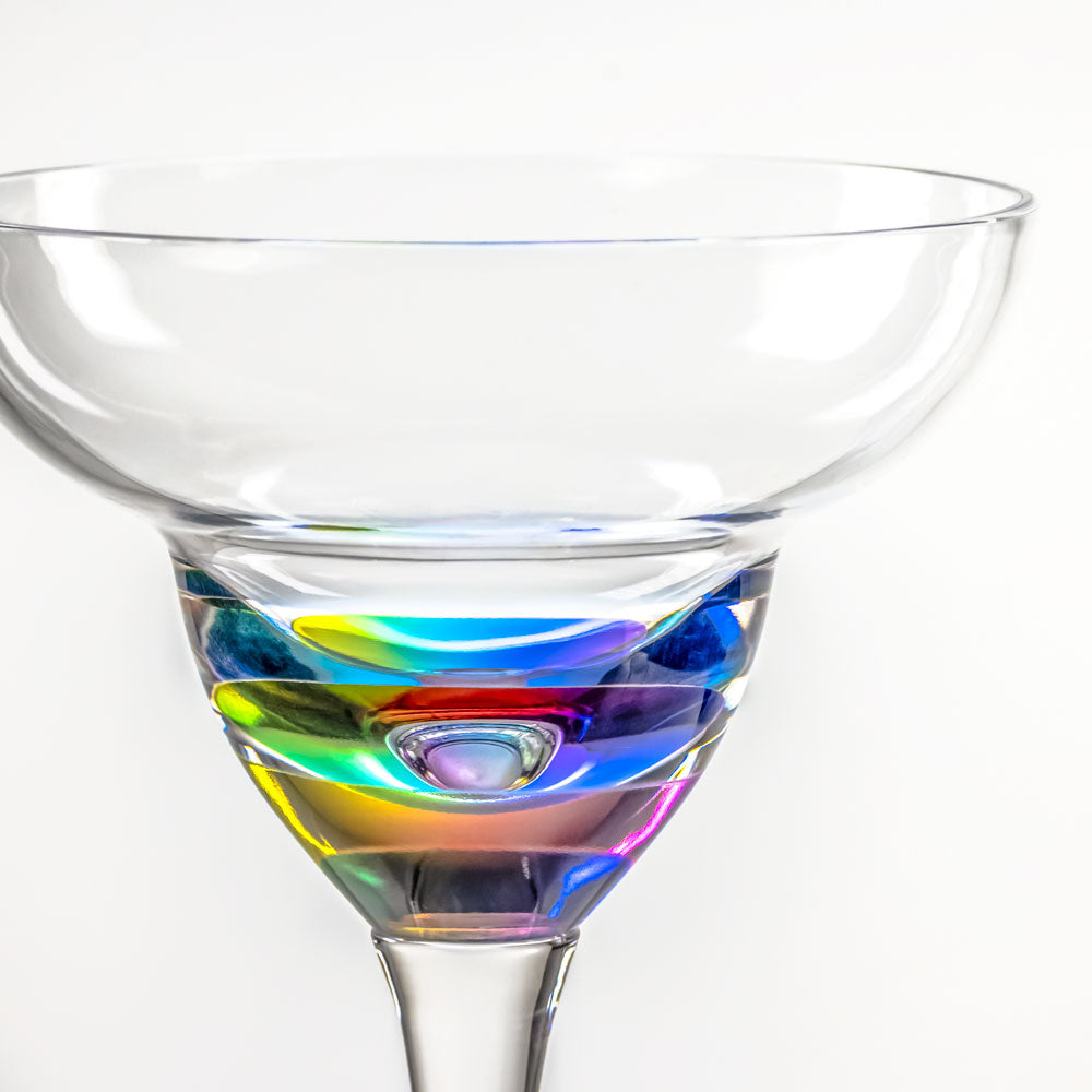 Merritt Designs Teardrop Rainbow 11oz Acrylic Margarita Drinkware Stemware