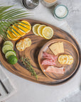 Melamine Wood Serving Tray: Merritt Designs Sequoia 17-inch Tray with select appetizers