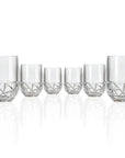 Set of 6, 10oz clear acrylic tumbler glasses from Merritt Designs' Mosaic Collection