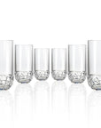 Set of 6, 18oz clear acrylic tumbler glasses from Merritt Designs' Mosaic Collection