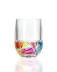 10oz rainbow acrylic tumbler glass from Merritt Designs' Mosaic Collection