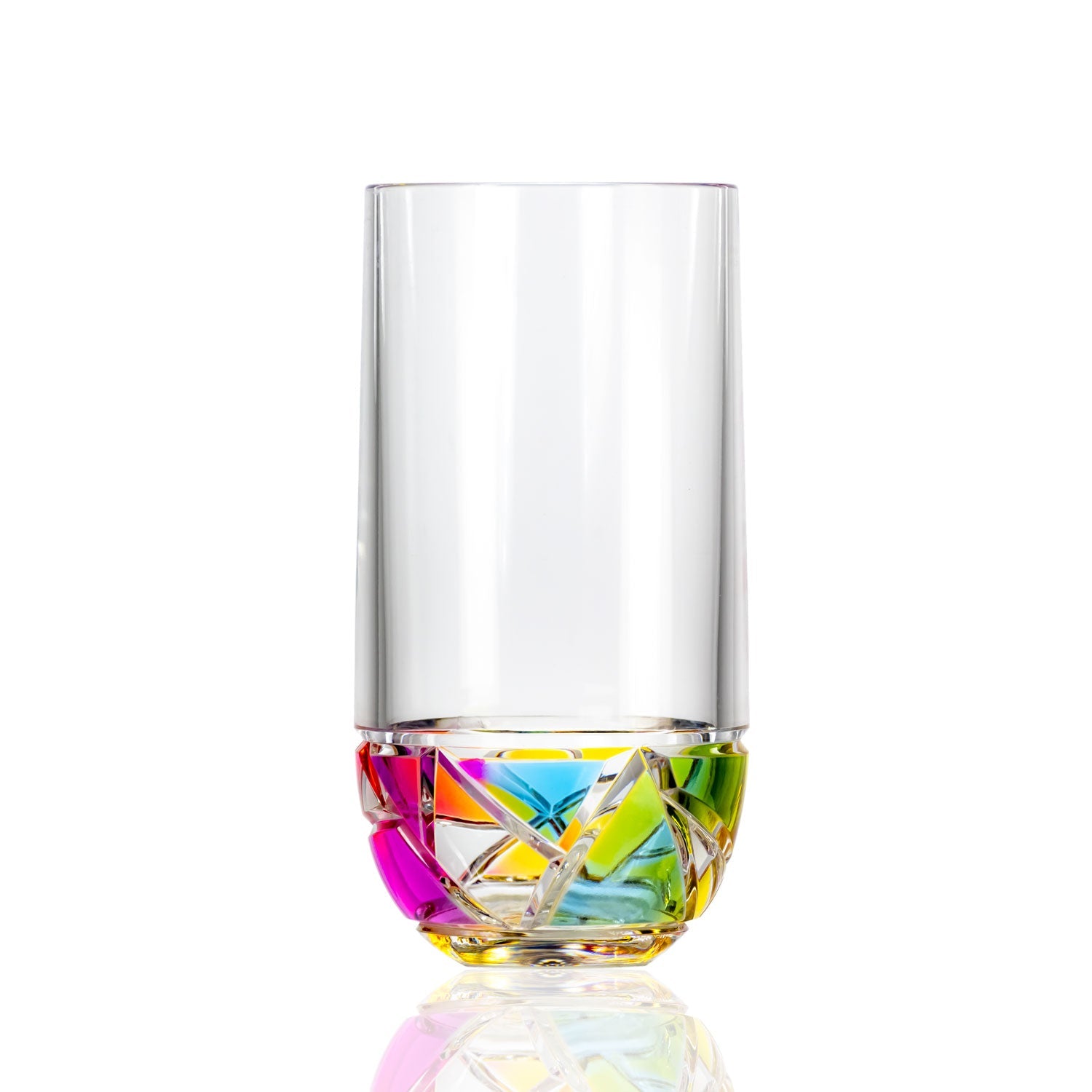 Merritt Designs 18oz Mosaic Rainbow Acrylic Tumbler Water Glass
