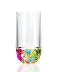 18oz rainbow acrylic tumbler glass from Merritt Designs' Mosaic Collection