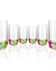 Set of 6, 18oz rainbow acrylic tumbler glasses from Merritt Designs' Mosaic Collection