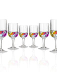 Set of 6, 10oz rainbow acrylic wine glasses from Merritt Designs' Mosaic Collection
