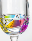 10oz rainbow acrylic wine glass from Merritt Designs' Mosaic Collection detailed view