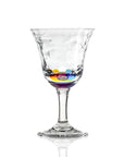 12-ounce rainbow acrylic wine glass from the Merritt Designs Cascade collection. Front view on white background