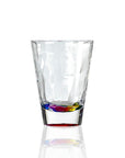 14-ounce rainbow acrylic tumbler glass from the Merritt Designs Cascade collection. Front view on white background