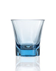 10-ounce blue acrylic tumbler in the Fiori collection by Merritt Designs. Front view on white background