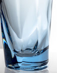 16-ounce blue acrylic tumbler in the Fiori collection by Merritt Designs. Detailed view on white background