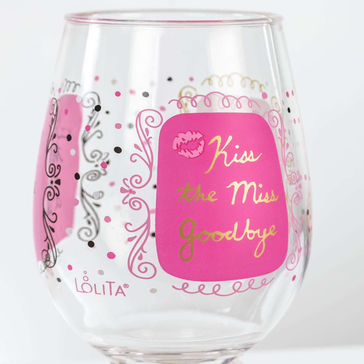 Party To Go by Lolita Bachelorette 15oz Acrylic Stemless Wine Glasses