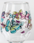 Lolita Butterfly Party to go 15oz Acrylic Stemless Wine Glass