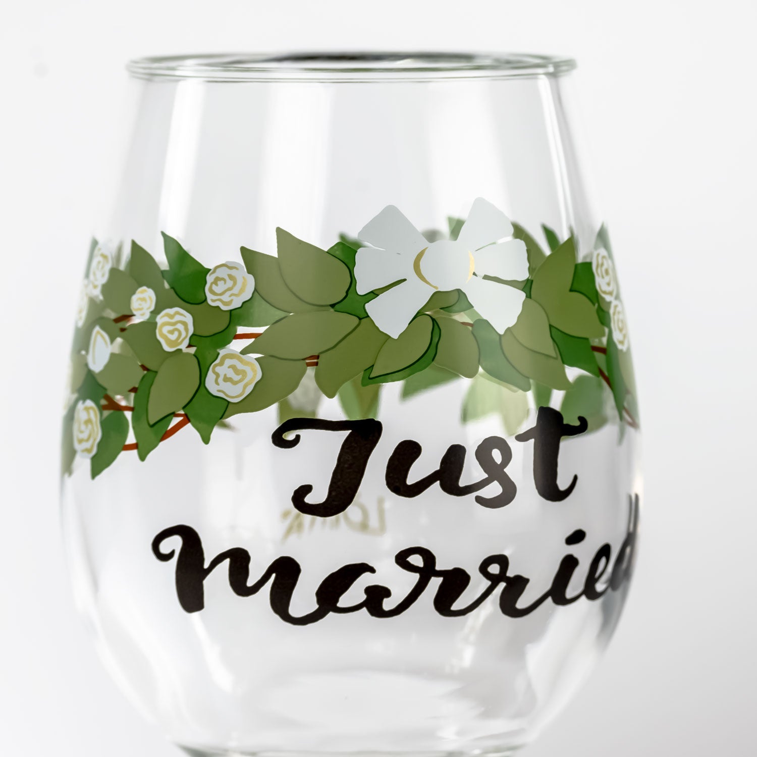 Party To Go by Lolita Just Married 15oz Acrylic Stemless Wine Glasses