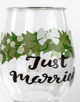 Lolita Just Married Party to go 15oz Acrylic Stemless Wine Glass