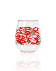 Lolita Mistletoe Holiday Party to go 15oz Acrylic Stemless Wine Glass