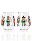 Lolita Nutcracker Party to go 15oz Acrylic Stemless Wine Glasses set of 2