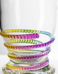 BPA-Free Merritt Designs Rope Rainbow 13oz Acrylic Tumbler close up