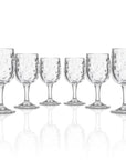 BPA-Free Set of 6 Merritt Designs Satin Pearl clear 8oz Acrylic Wine Glasses