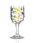 BPA-Free Merritt Designs Satin Pearl Rainbow 8oz Acrylic Wine Glass